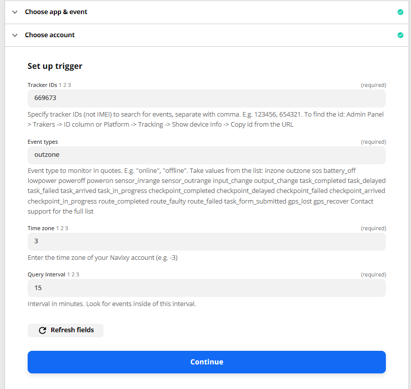 Trigger New Tracker Event
